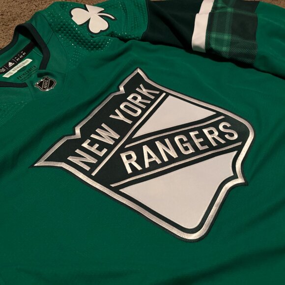 New York Rangers Authentic PRIMEGREEN Saint Patrick's Day On Ice Jersey … - Picture 5 of 6